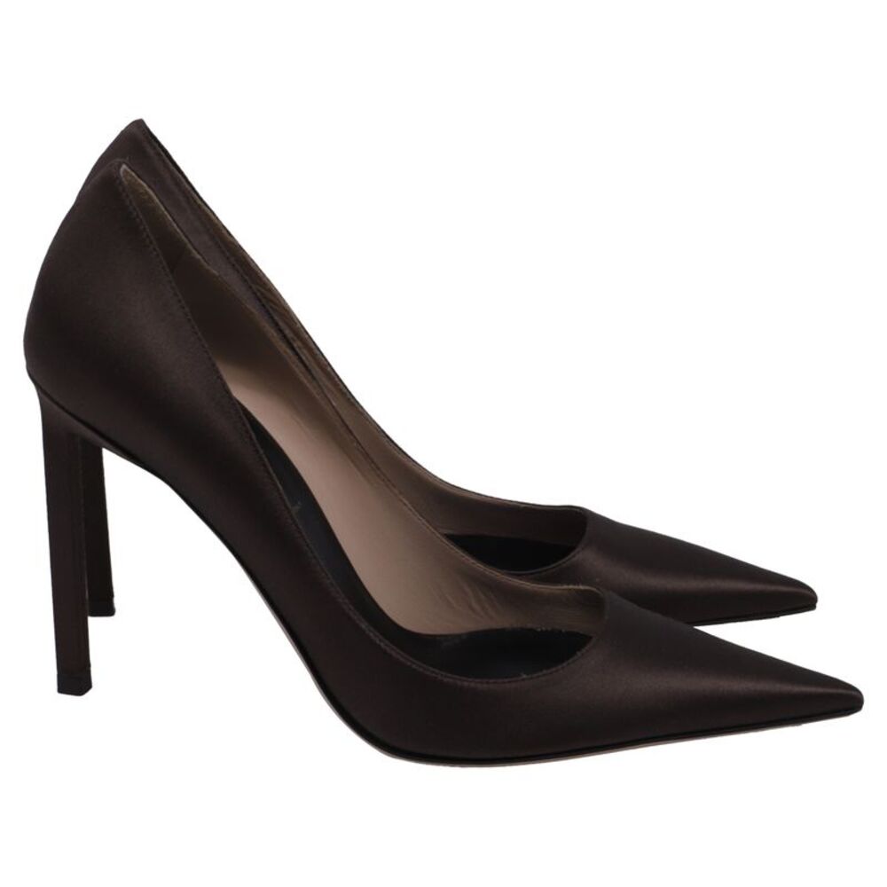 Tom Ford Satin Betty Pumps in Brown Satin